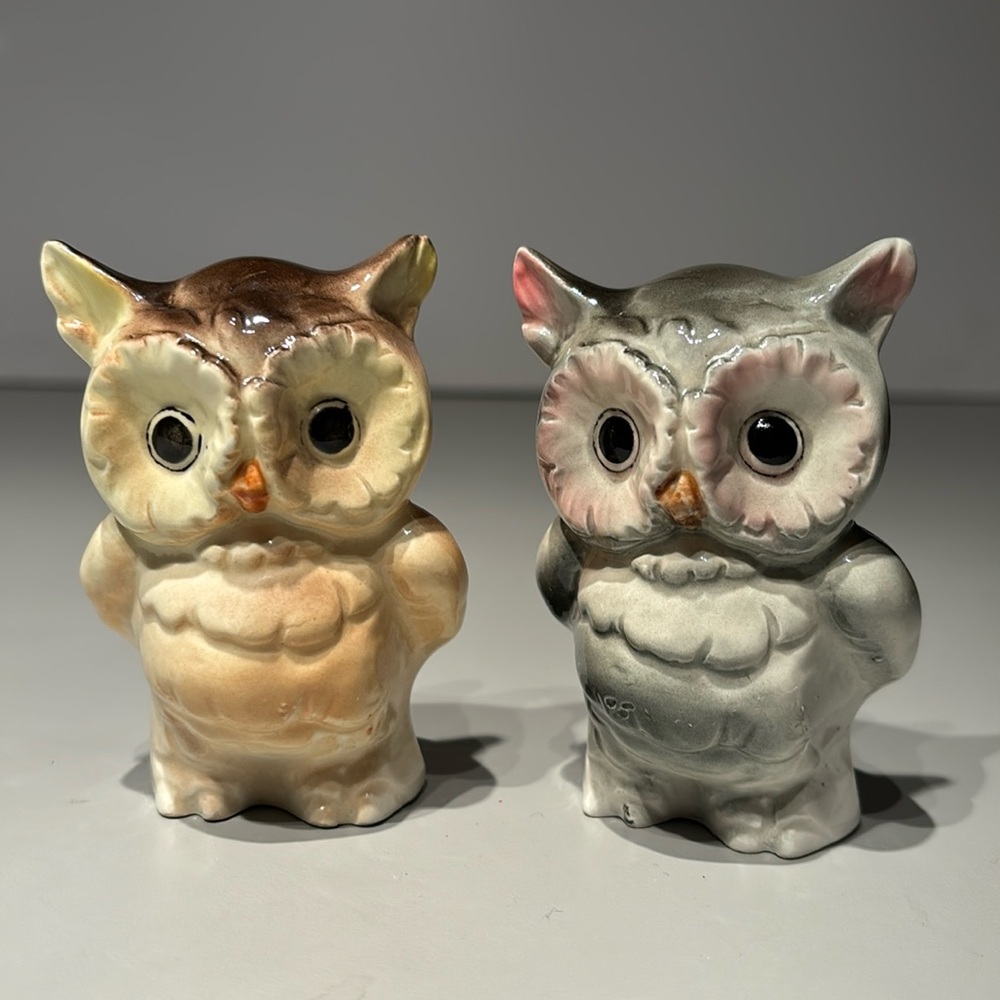 Vintage Japan Owl Figurines